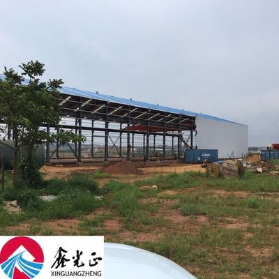 大規模な建築ワークショップのための電化金属鉄鋼でカスタマイズ可能なプリファブリック鋼筋構造倉庫