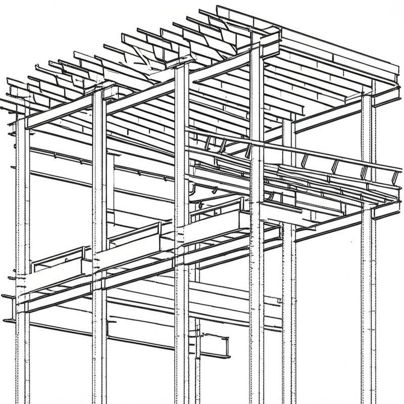 鋼鉄構造建築 鉄筋構造 建築 耐久性やプロジェクトのためのBIM図解ソリューション