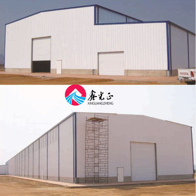 迅速に建てた プリファブリック 鋼鉄構造 建物 倉庫のために熱浸し