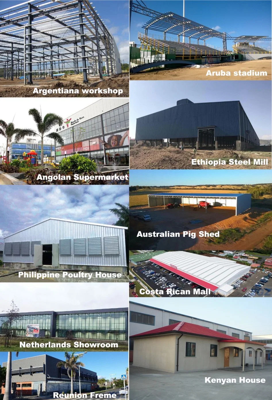 High Standard Steel Structure Building Metal Frame Construction