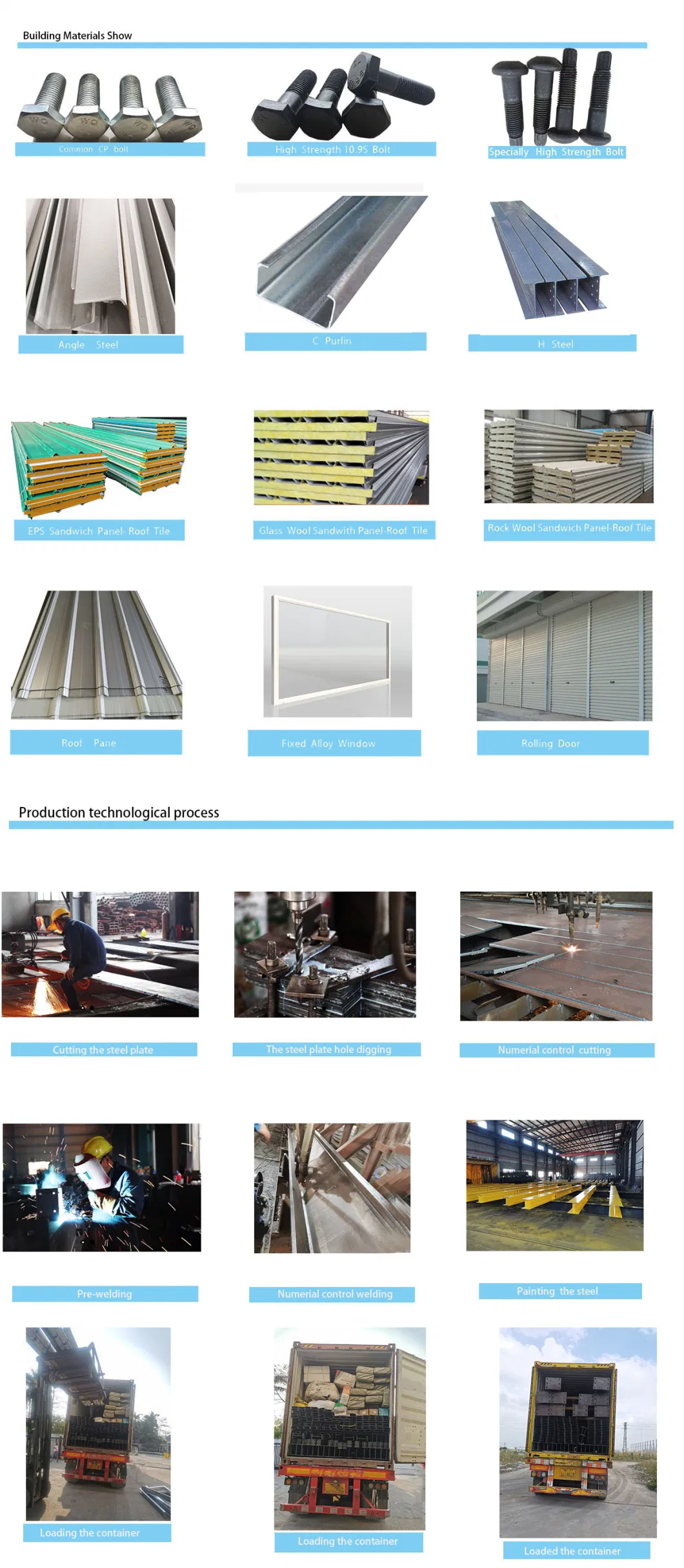 Steel Structure Canopy Poultry Frame Pre-Steel Construction Steel Structure Warehouse Building for Factory